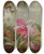 Triptych art skateboard deck of Martin Johnson Heade Orchids And Hummingbirds by Martin Johnson Heade (1819-1904)