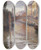 Triptych art skateboard deck of Imre Gergely Abendstimmung In Venedig by Imre Gergely (1868-1914)