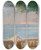 Triptych art skateboard deck of Jan Cigliski View Of The Sea From The Bakhchidere Villa In Yalta From The Journey To Crimea by Jan Ciaglinski (1858-1913)