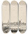 Triptych art skateboard deck of Rembrandt Van Rijn View Of Amsterdam From The Kadijk by Rembrandt Van Rijn (1606-1669)