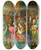 Triptych art skateboard deck of Peter Von Cornelius The Parable Of Wise And Foolish Virgins Unfinished by Peter Von Cornelius (1784-1867)