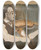 Triptych art skateboard deck of Cyprin Majernk Bullock Gypsy Fiddler On The Back by Cyprian Majernik (1909-1945)