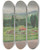 Triptych art skateboard deck of Jzef Mehoffer Flowerbed In Front Of The Manor by Jozef Mehoffer (1869-1946)