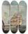 Triptych art skateboard deck of James Edward Buttersworth Frigate Approaching The Mouth Of The Tagus With A Paddle Steamer Passing The Belem Tower Lisbon by James Edward Buttersworth (1817-1894)