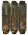 Triptych art skateboard deck of Nicolas Poussin The Destruction And Sack Of The Temple Of Jerusalem by Nicolas Poussin (1594-1665)