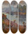 Triptych art skateboard deck of Robert Antoine Pinchon Bord Deseine by Robert Antoine Pinchon (1886-1943)