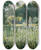 Triptych art skateboard deck of Hugo Charlemont Sommerhyazinthen Galtonien Gladiolen by Hugo Charlemont (1850-1939)