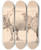 Triptych art skateboard deck of Johan Thomas Lundbye Romersk Tyr Med Klokke Om Halsen Set Skrt Bagfra by Johan Thomas Lundbye (1818-1848)