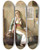 Triptych art skateboard deck of Theodoros Ralli A Moments Rest by Theodoros Ralli (1852-1909)