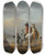 Triptych art skateboard deck of Philips Wouwerman A Lady And A Gentleman On Horseback Being Shown To An Approachingferry By A Young Page by Philips Wouwerman (1619-1668)