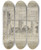 Triptych art skateboard deck of Hubert Robert Abbruch Der Huser Auf Der Notredamebrcke In Paris by Hubert Robert (1733-1808)