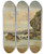 Triptych art skateboard deck of Benjamin Williams Leader Cornish Cliffs Newquay by Benjamin Williams Leader (1831-1923)