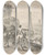 Triptych art skateboard deck of Hendrik Verschuring Travellers And Wagons Fording A River In A Southern Landscape by Hendrik Verschuring (1627-1690)