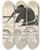 Triptych art skateboard deck of Rudyard Kipling Elephants Child Having His Nose Pulled By The Crocodile by Rudyard Kipling (1865-1936)