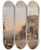 Triptych art skateboard deck of Franz Richard Unterberger Sommerfest In Italien by Franz Richard Unterberger (1838-1902)