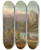 Triptych art skateboard deck of Anton Karinger View Of The Castle And Island With St Marys Church On Lake Bled by Anton Karinger (1829-1870)
