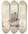 Triptych art skateboard deck of Dominic Serres A Royal Navy Frigate Drying Her Sails Off Calshot Castle Southampton by Dominic Serres (1722-1793)