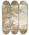 Triptych art skateboard deck of Jacob Cats Heuvellandschap Met Varkenshoeder En Andere Stoffage Een Rivier In De Verte by Jacob Cats (1741-1799)