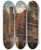 Triptych art skateboard deck of Henri Franois Schaefels The Vleeshuis And Old Houses 2 by Henri Francois Schaefels (1827-1904)