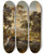 Triptych art skateboard deck of Jan Wijnants Landscape With Sportsmen Resting By A Path by Jan Wijnants (1632-1684)