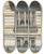 Triptych art skateboard deck of Lon Spilliaert Huis In De Peter Benoitstraat Oostende by Leon Spilliaert (1881-1946)