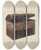 Triptych art skateboard deck of J Howard Iams Toleware Document Box by J Howard Iams (20-)