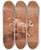 Triptych art skateboard deck of Jacquesraymond Brascassat Troupeau De Moutons Fuyant Un Loup by Jacques Raymond Brascassat (1804-1867)