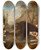 Triptych art skateboard deck of Joseph Anton Harzath Dogs Fighting With Bears by Joseph Anton Harzath (1710-1726)