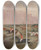 Triptych art skateboard deck of John Dalby The Quorn Hunt In Full Cry Second Horses by John Dalby (1810-1865)