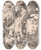 Triptych art skateboard deck of Richard Corbould Old Trees With Old Man Child And Dog by Richard Corbould (1757-1831)
