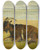 Triptych art skateboard deck of Thomas Sidney Cooper The Lone Mourner by Thomas Sidney Cooper (1803-1902)