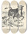 Triptych art skateboard deck of Sir John Tenniel Bullbaiting by Sir John Tenniel (1820-1914)