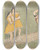 Triptych art skateboard deck of Henrigabriel Ibels Design For Theater Program For The Grapnel And The Emancipated From Les Programmes Du Thtrelibre by Henri-Gabriel Ibels (1867-1936)