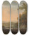 Triptych art skateboard deck of James Lambert Of Lewes A River Scene With Thatched Huts By A Bridge Over A Weir by James Lambert Of Lewes (1725-1788)
