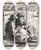 Triptych art skateboard deck of Lucien Pissarro Twee Veehoedsters by Lucien Pissarro (1863-1944)