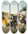 Triptych art skateboard deck of Rafael Arroyo Fernndez At The Fair by Rafael Arroyo Fernandez (1860-1908)