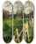 Triptych art skateboard deck of John Singer Sargent Home Fields by John Singer Sargent (1856-1925)