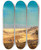 Triptych art skateboard deck of Carl Hasch The Libyan Desert by Carl Hasch (1834-1897)