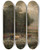 Triptych art skateboard deck of Edward Mitchell Bannister Untitled Landscape With Cattle Grazing by Edward Mitchell Bannister (1828-1901)
