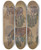 Triptych art skateboard deck of Johann Nepomuk Rauch Five Mules by Johann Nepomuk Rauch (1804-1847)