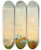 Triptych art skateboard deck of Boris Kustodiev Above The River Autumn by Boris Kustodiev (1878-1927)