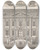 Triptych art skateboard deck of Sutton Nicholls Fishmongers Hall by Sutton Nicholls (1700-1740)