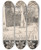 Triptych art skateboard deck of Willem Wenckebach Pad Langs De Rand Van Een Bos by Willem Wenckebach (1860-1937)