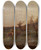Triptych art skateboard deck of Karl Bodmer At The Watering Hole by Karl Bodmer (1809-1893)