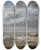 Triptych art skateboard deck of Gustave Courbet View Of A Rough Sea Near A Cliff by Gustave Courbet (1819-1877)