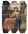 Triptych art skateboard deck of Ludwig Mayer Allegory Of Music And Painting by Ludwig Mayer (1834-1917)