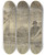 Triptych art skateboard deck of Otto Scholderer Couple In A Barge by Otto Scholderer (1834-1902)