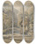 Triptych art skateboard deck of William James Mller Landscape With Bridge by William James Muller (1812-1845)