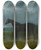 Triptych art skateboard deck of John Frederick Herring Snr Black Hunter In A Landscape by John Frederick Herring Snr (1795-1865)