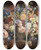 Triptych art skateboard deck of Anton Mller Blumenstillleben by Anton Moller (1853-1897)
